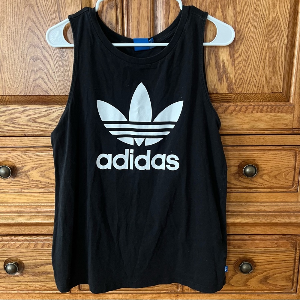 Adidas Trefoil Black Tank Top